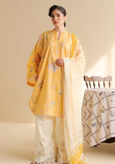 3-PC Unstitched Printed Lawn Coco By Zara Shahjahan | LUNA-10B